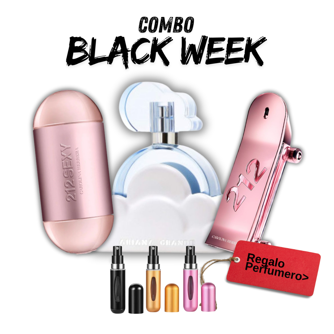 COMBO BLACK WEEK - 212VIPSexy, ArianaGnde, 212Heroes + Perfumero GRATIS