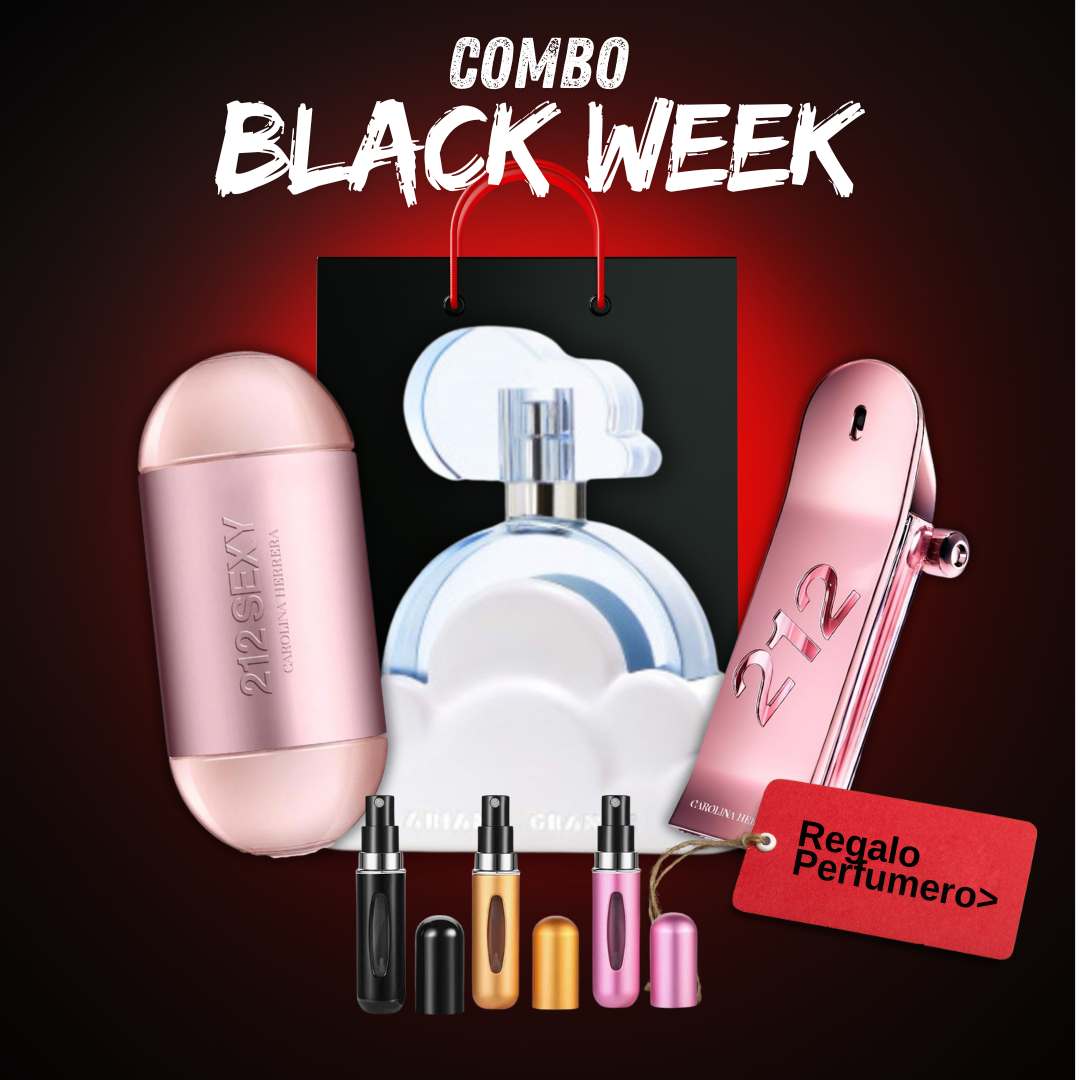 COMBO BLACK WEEK - 212VIPSexy, ArianaGnde, 212Heroes + Perfumero GRATIS