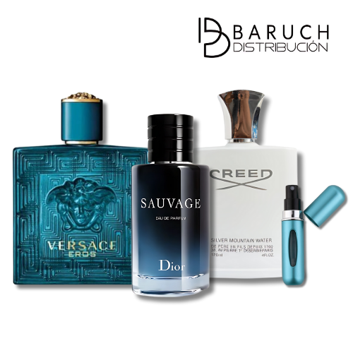 Hombres de Impacto - Versache EROS, CreedSilver, Sauvage + Perfumero GRATIS