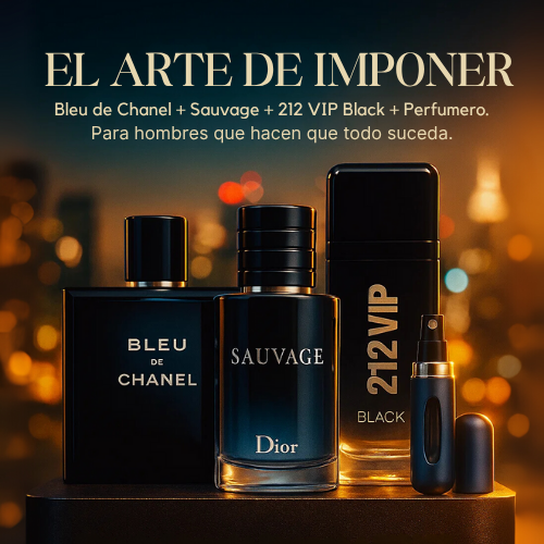 El Arte de Imponer - 212VIP, Sauvage, BLEUChanel + Perfumero GRATIS