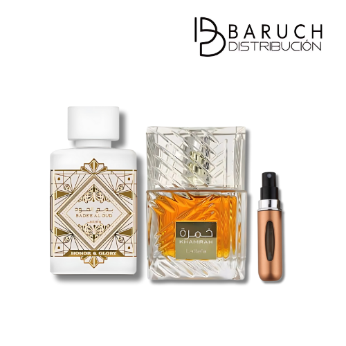 MIsterio de Lujo - LataffaHonor&Glory, Khamrah + Perfumero GRATIS