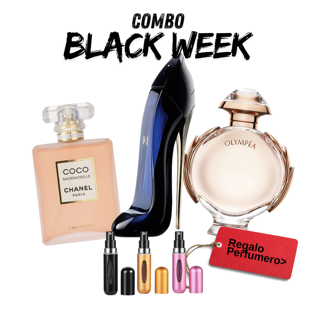 COMBO BLACK WEEK - CocoChanel, GoodGirl, Olympea + Perfumero GRATIS