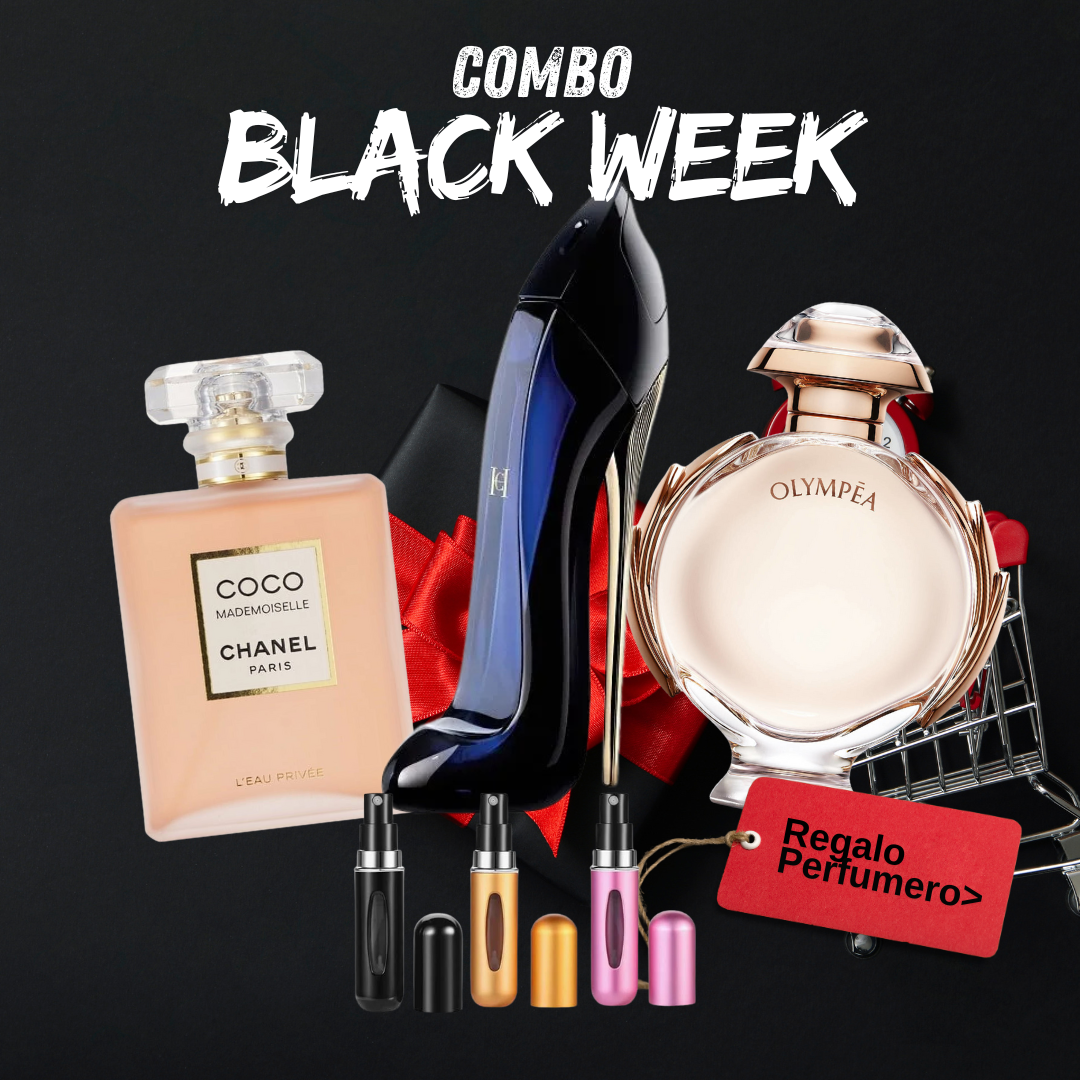 COMBO BLACK WEEK - CocoChanel, GoodGirl, Olympea + Perfumero GRATIS