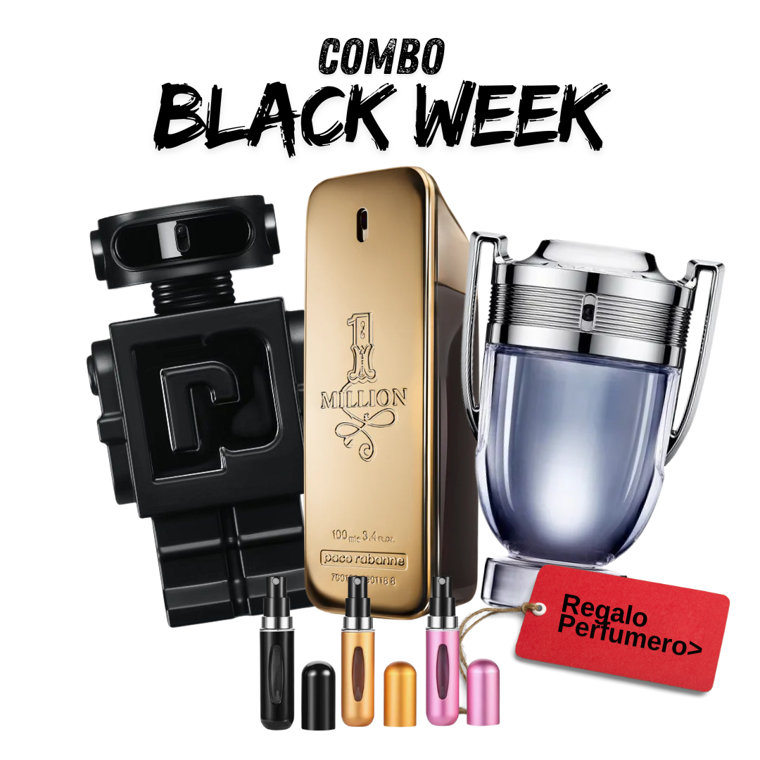 COMBO BLACK WEEK - Phanton, OneMillion, Invictus + Perfumero GRATIS