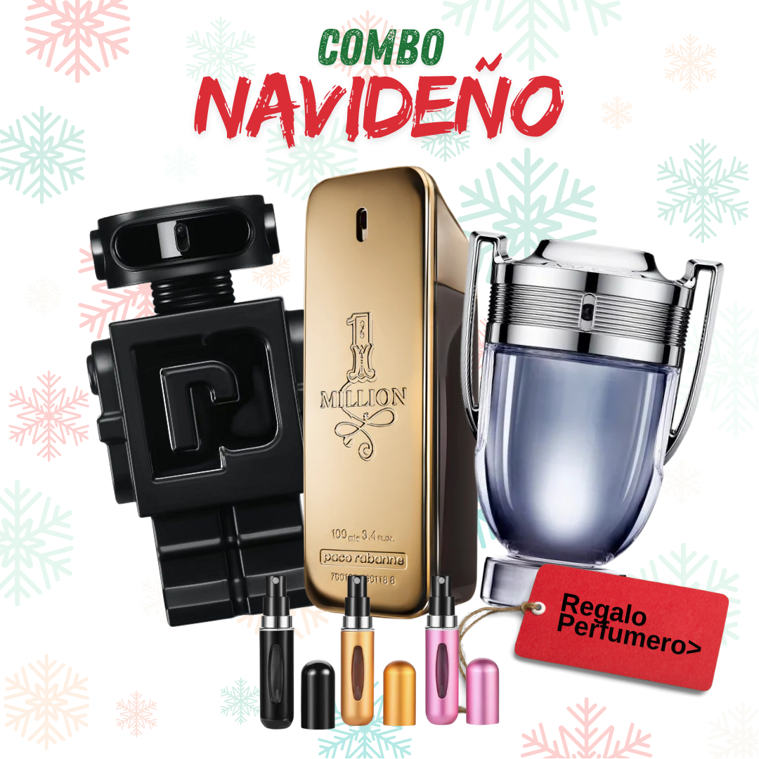 COMBO NAVIDAD - Phanton, OneMillion, Invictus + Perfumero GRATIS