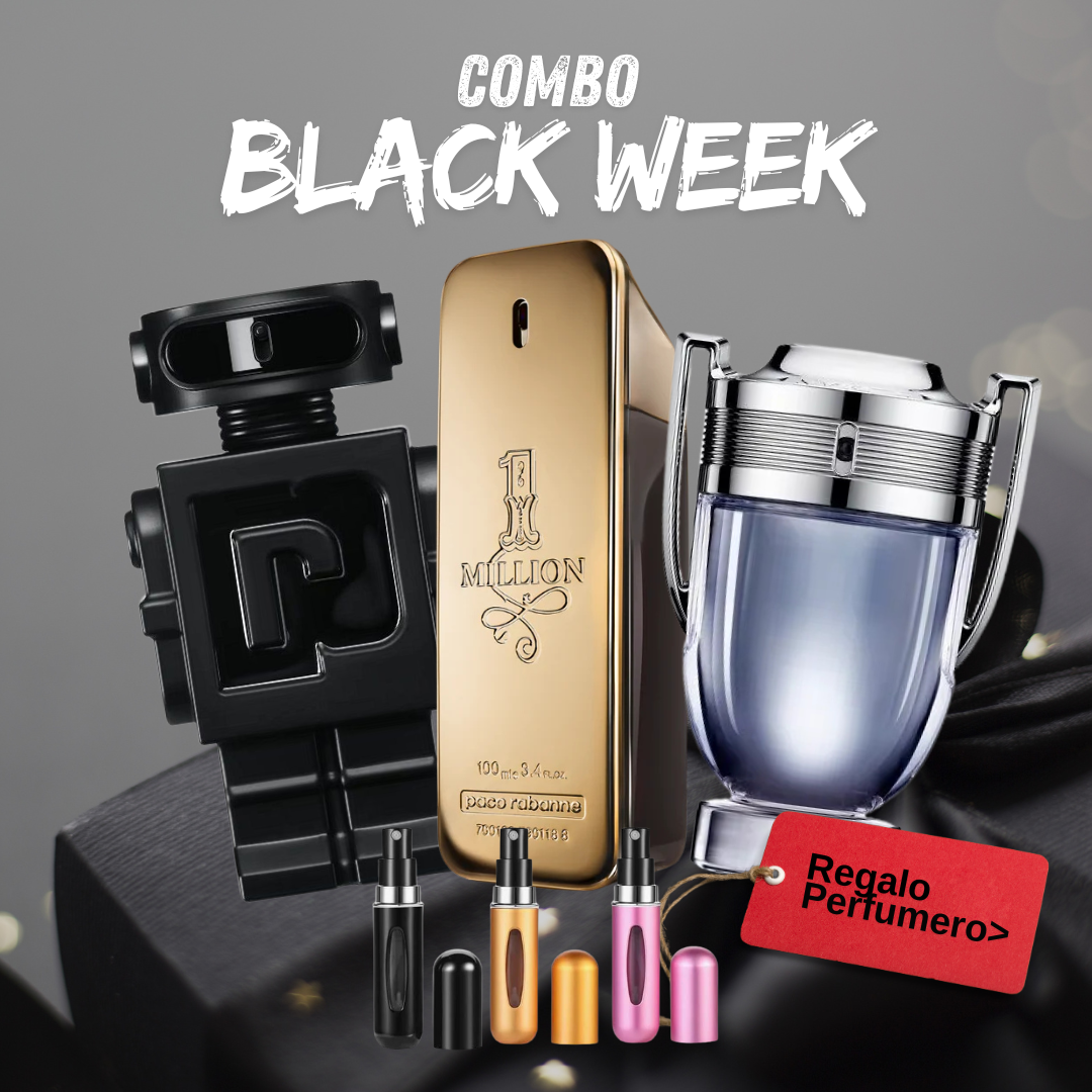 COMBO BLACK WEEK - Phanton, OneMillion, Invictus + Perfumero GRATIS