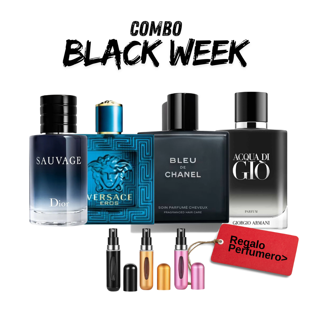 COMBO BLACK WEEK - Sauvage, VersacheEros, BleuChannel, AquaDiGio + Perfumero GRATIS