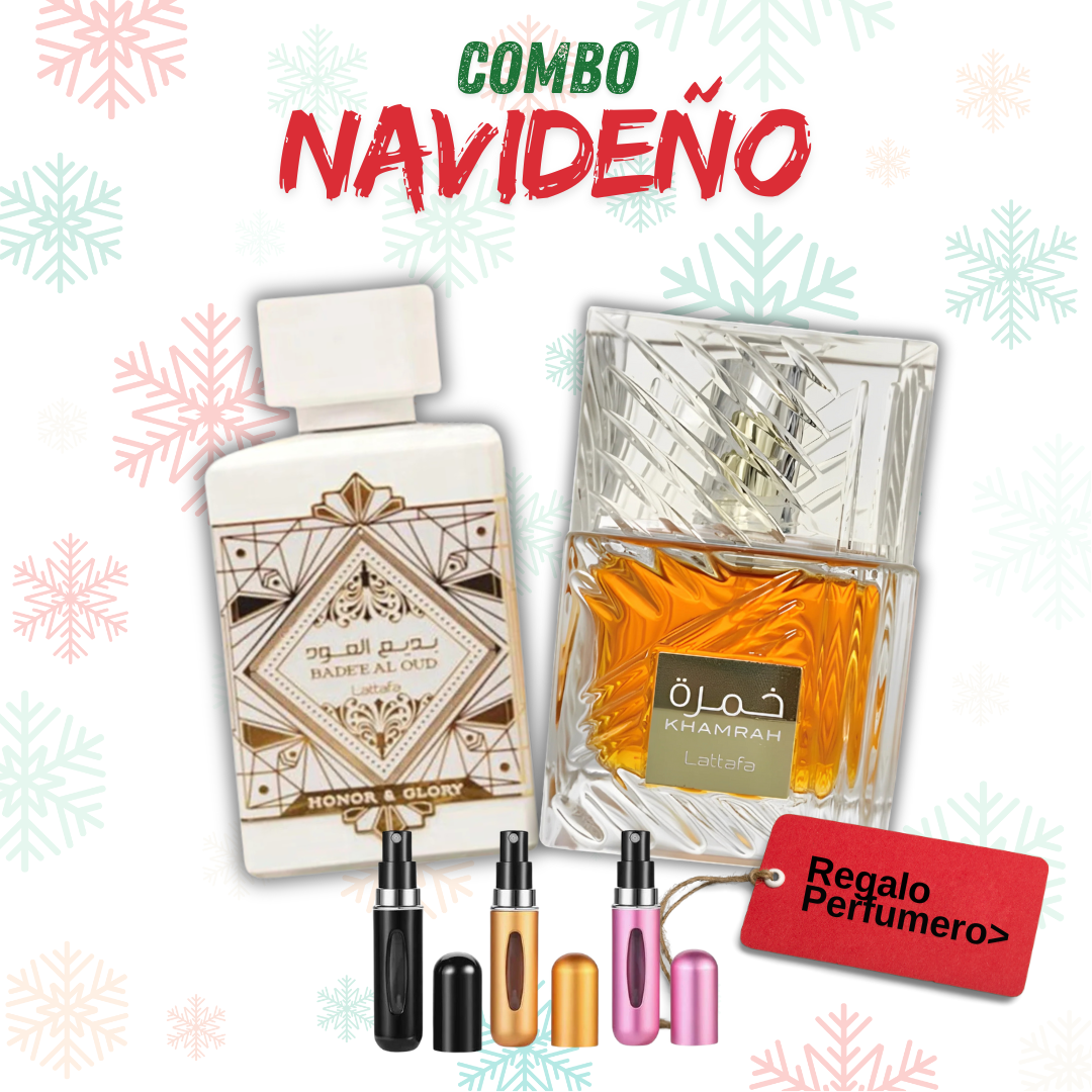 COMBO NAVIDAD - LataffaHonor&Glory, Khamrah + Perfumero GRATIS