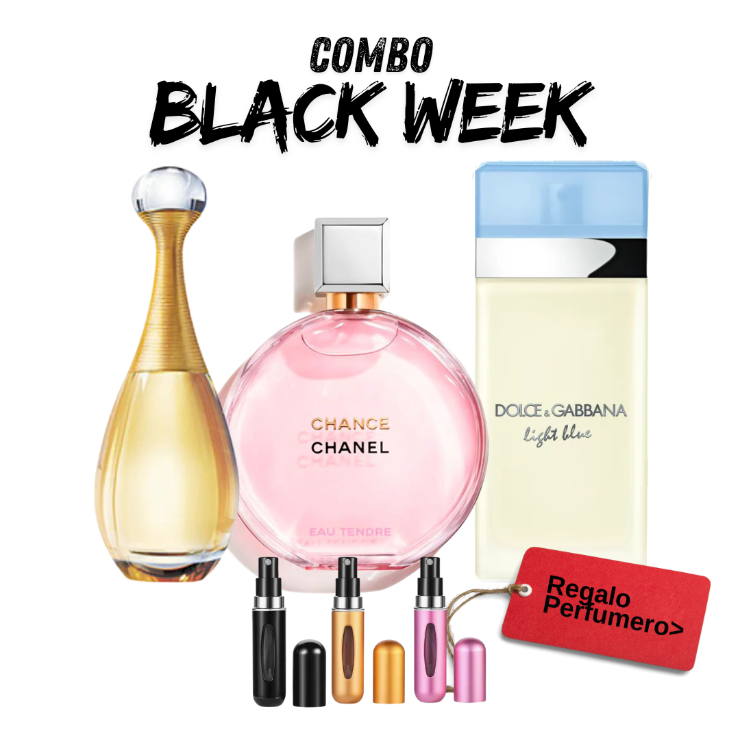 COMBO BLACK WEEK - Jadore, ChangeChanel, LightBlue + Perfumero GRATIS