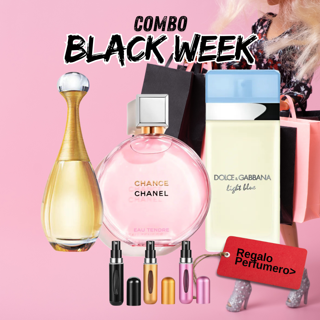 COMBO BLACK WEEK - Jadore, ChangeChanel, LightBlue + Perfumero GRATIS