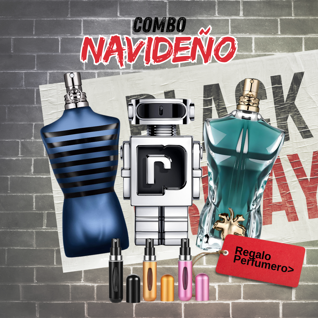 COMBO NAVIDAD - UltraMale, Phanton, JeanPaul + Perfumero GRATIS