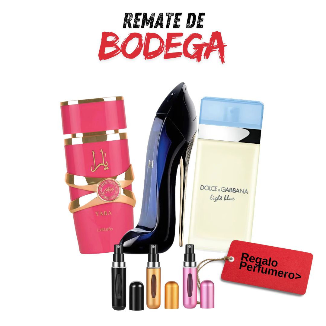 REMATE DE BODEGA - Yara, GoodGirl, LightBlue + Perfumero GRATIS