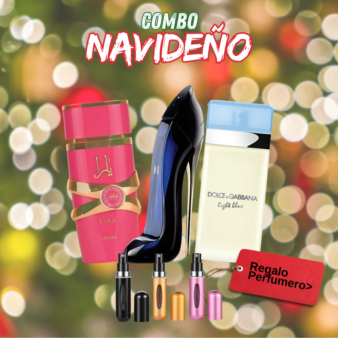 COMBO NAVIDAD - Yara, GoodGirl, LightBlue + Perfumero GRATIS