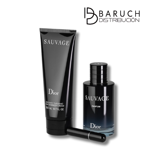 Set Perfume Dior Sauvage + Crema Corporal + Perfumero