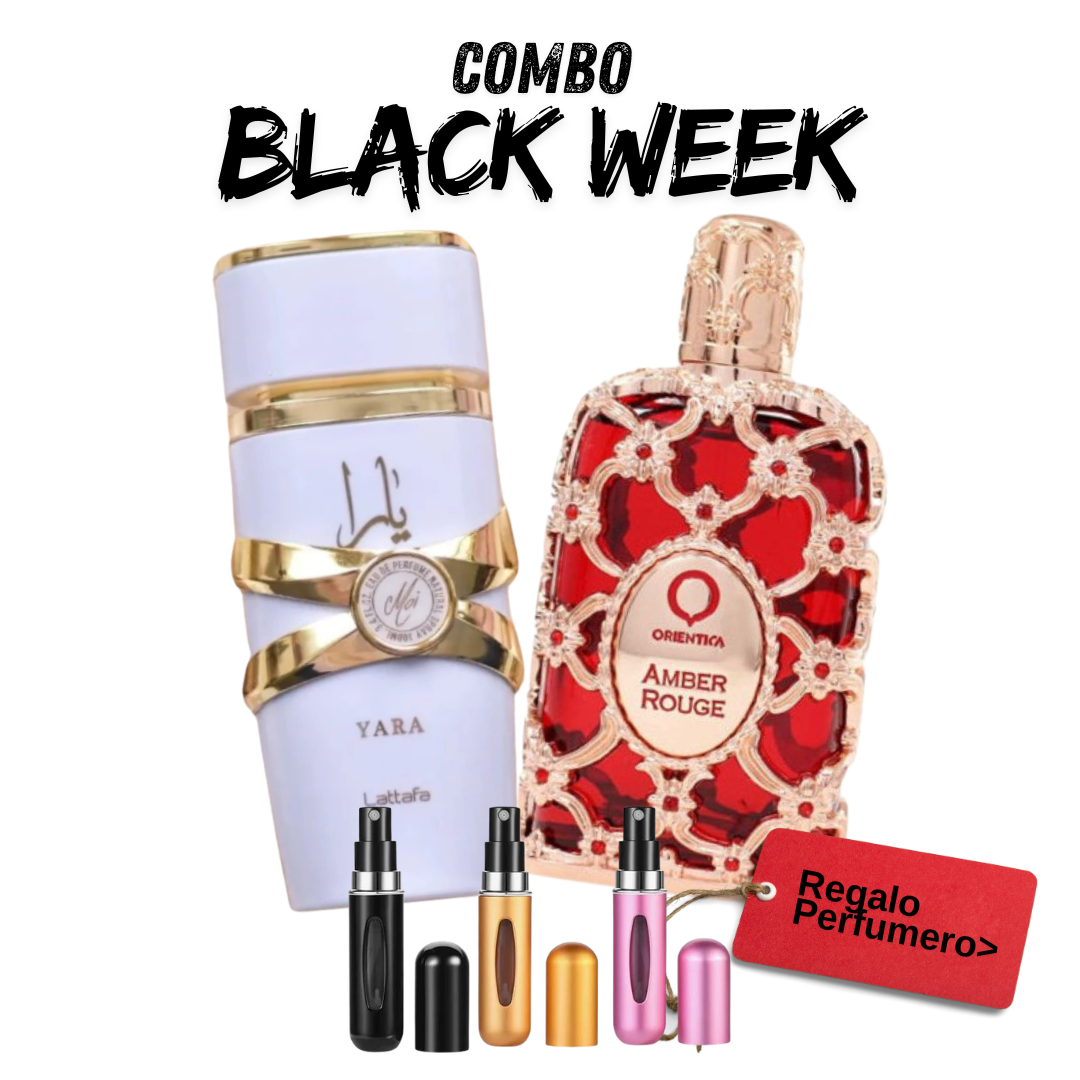 COMBO BLACK WEEK - YaraMoi, OrienticaAmberRouge + Perfumero GRATIS