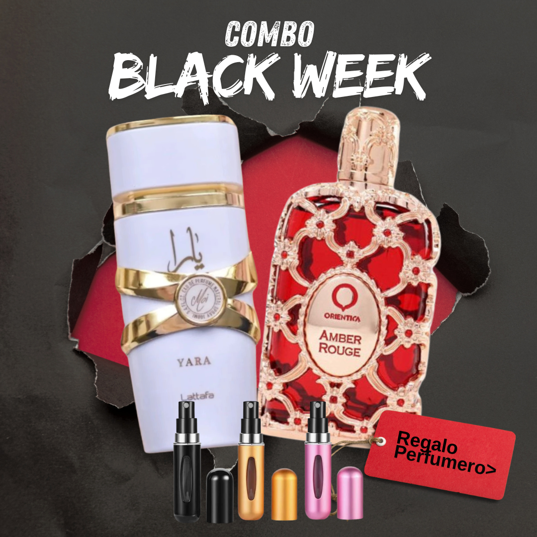 COMBO BLACK WEEK - YaraMoi, OrienticaAmberRouge + Perfumero GRATIS